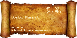 Dombi Margit névjegykártya